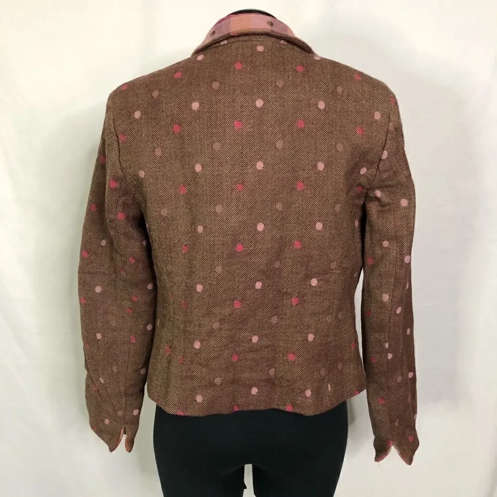Vintage‎ Garfield & Marks Wool Polka Dot Cropped Jacket - Women’s 6